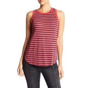 Stateside Women's Cotton Striped Racerback Tank Size S Made In USA $110